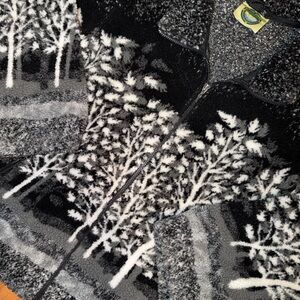 Black and White Marled Sherpa Fleece Jacket